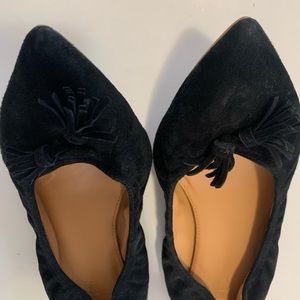 JCrew Black Velvet Flats